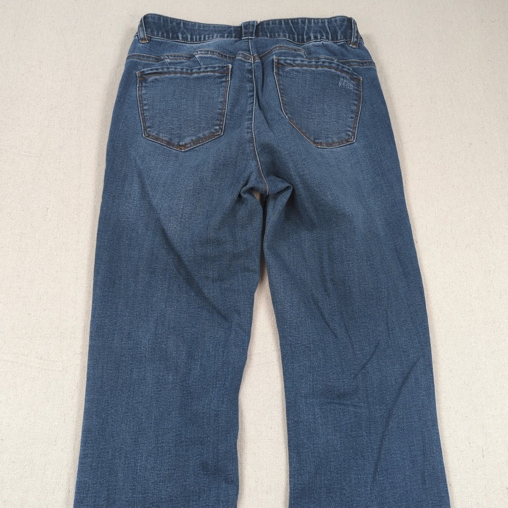Democracy Women's Boot Cut Jeans in Dark Blue Denim with a cool frayed hem - Picture 13 of 15